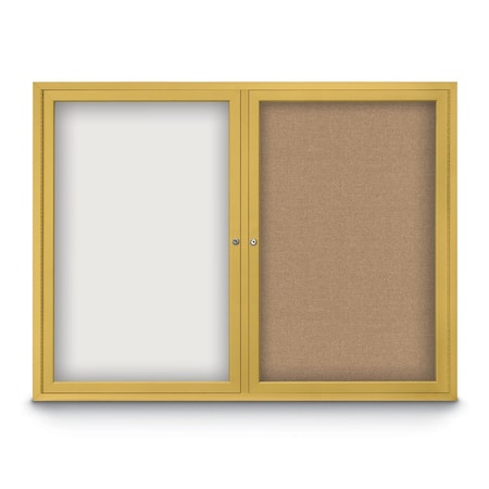 United Visual Products Corkboard, 18"x24", Amethyst/Bronze UV401PLUS-BRONZE-AMETHY